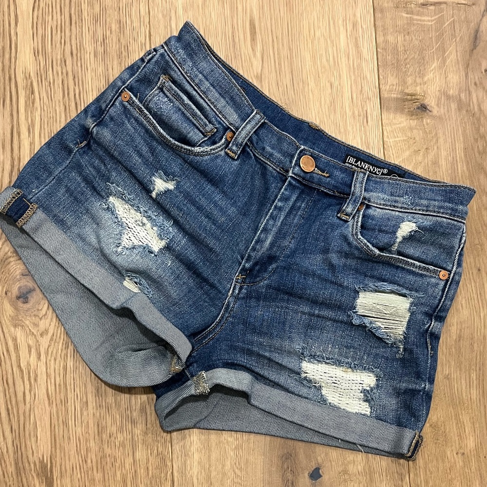 Blank NYC High Rise Fulton Cuffed Shorts